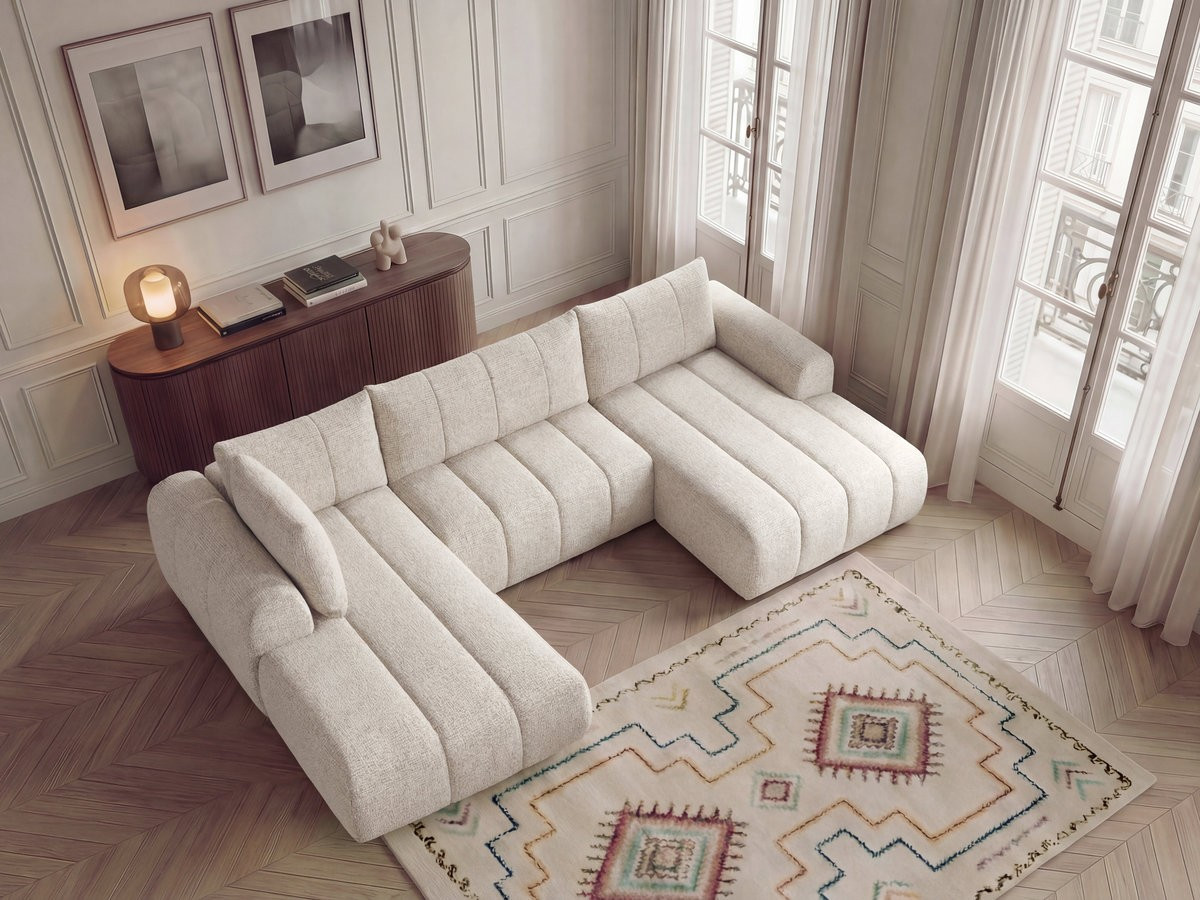 Canapé panoramique NESTY chiné beige — vue 4