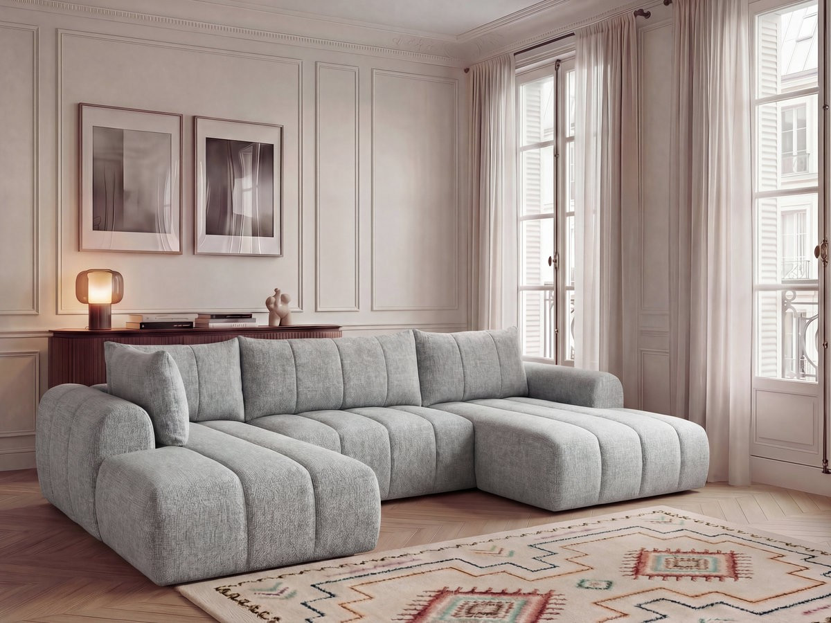 NESTY vaste panoramabank in gemêleerde stof