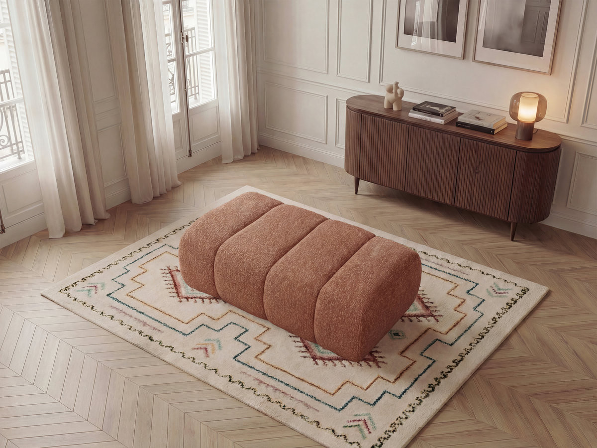 Pouf NESTY chiné orange — vue 5