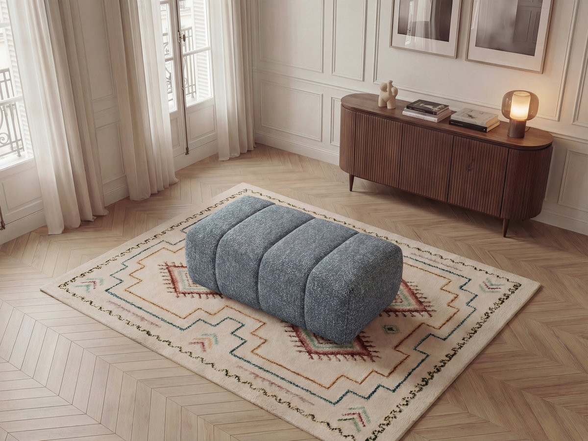 Pouf NESTY chiné bleu — vue 5