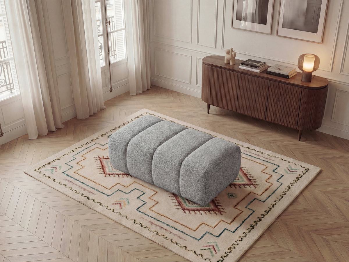 Pouf NESTY chiné gris clair — vue 5