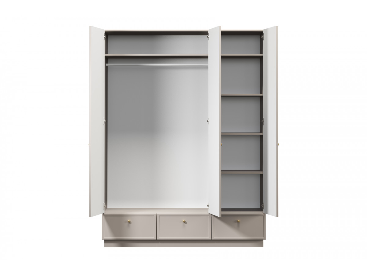 Armoire 3 portes 3 tiroirs 150 cm LORINA — vue 6