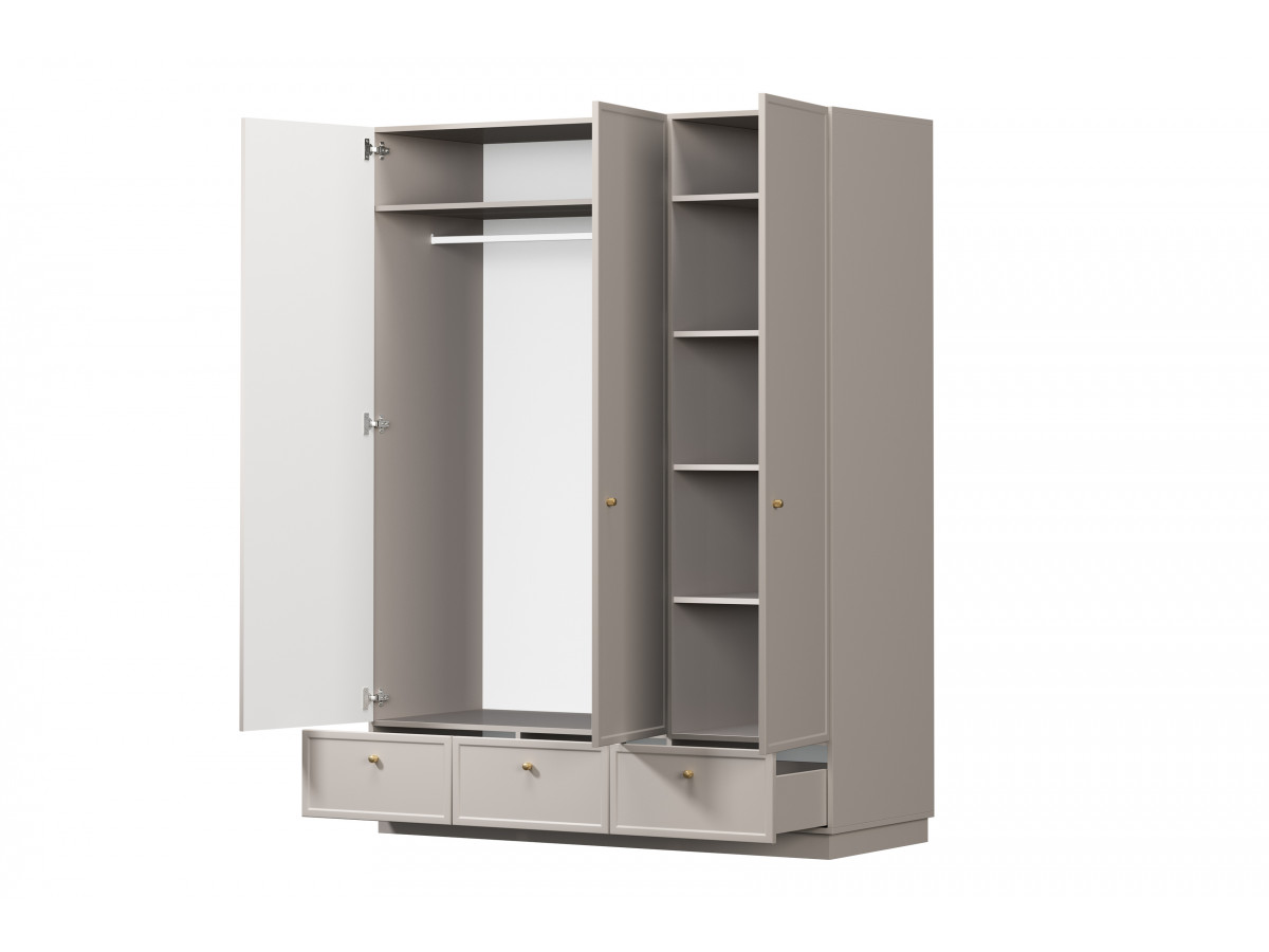 Armoire 3 portes 3 tiroirs 150 cm LORINA