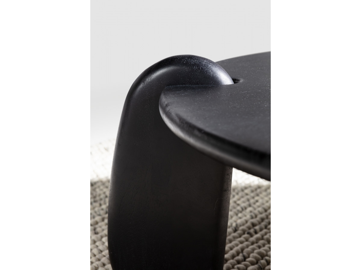 Table basse ronde 80 cm HELIO bois massif de manguier