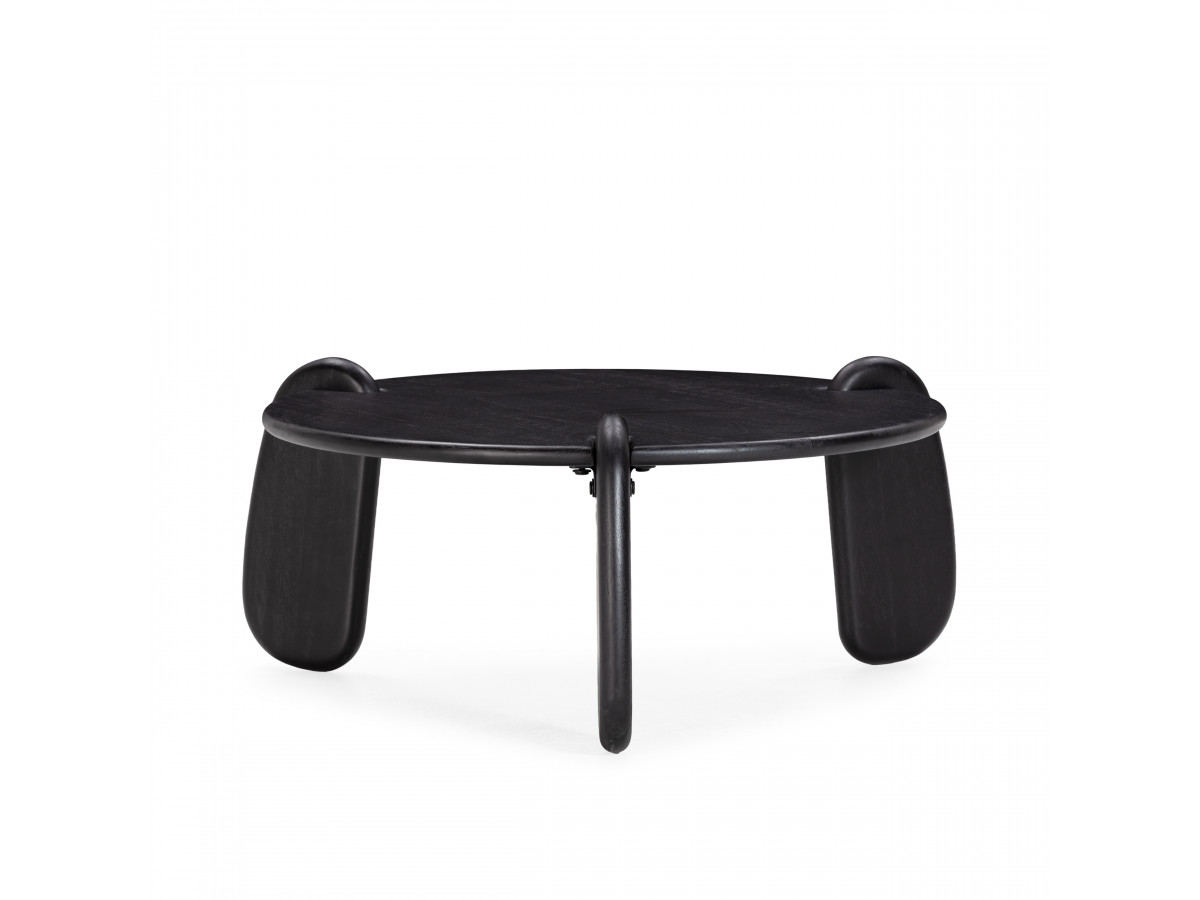 Table basse ronde 80 cm HELIO bois massif de manguier