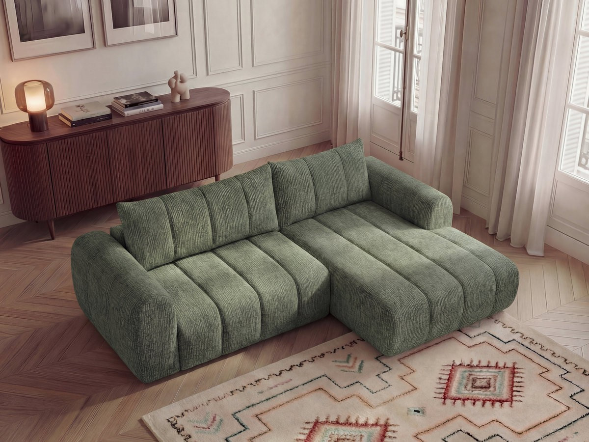 Canapé d'angle NESTY chiné vert clair — vue 5