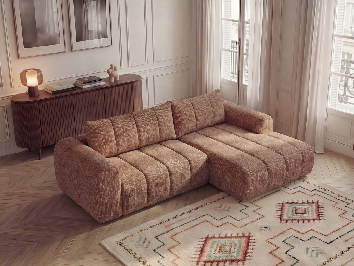 Canapé d'angle NESTY chiné orange — vue 5