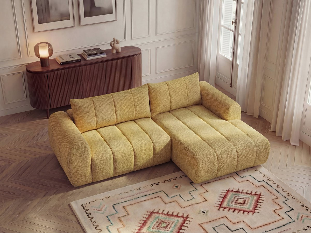 Canapé d'angle NESTY chiné jaune — vue 5