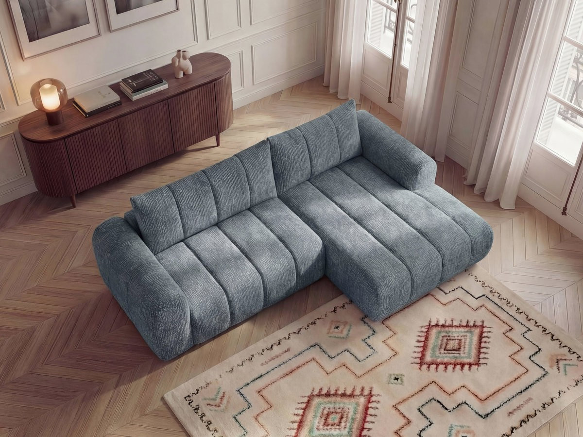 Canapé d'angle NESTY chiné bleu — vue 5