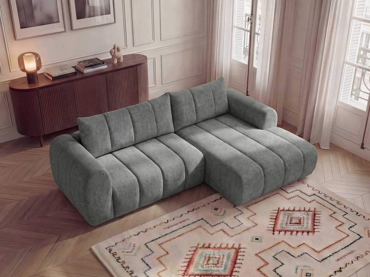 Canapé d'angle NESTY chiné gris foncé — vue 5