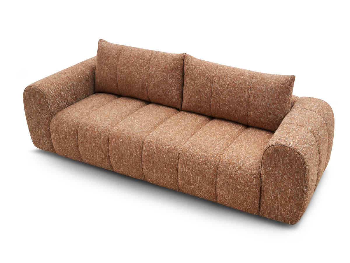 Canapé droit fixe 3 places NESTY tissu chiné