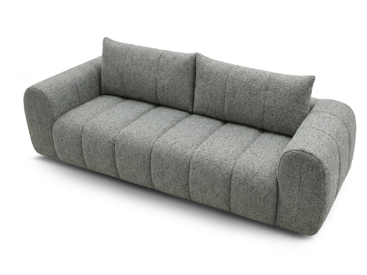 Canapé droit fixe 3 places NESTY tissu chiné