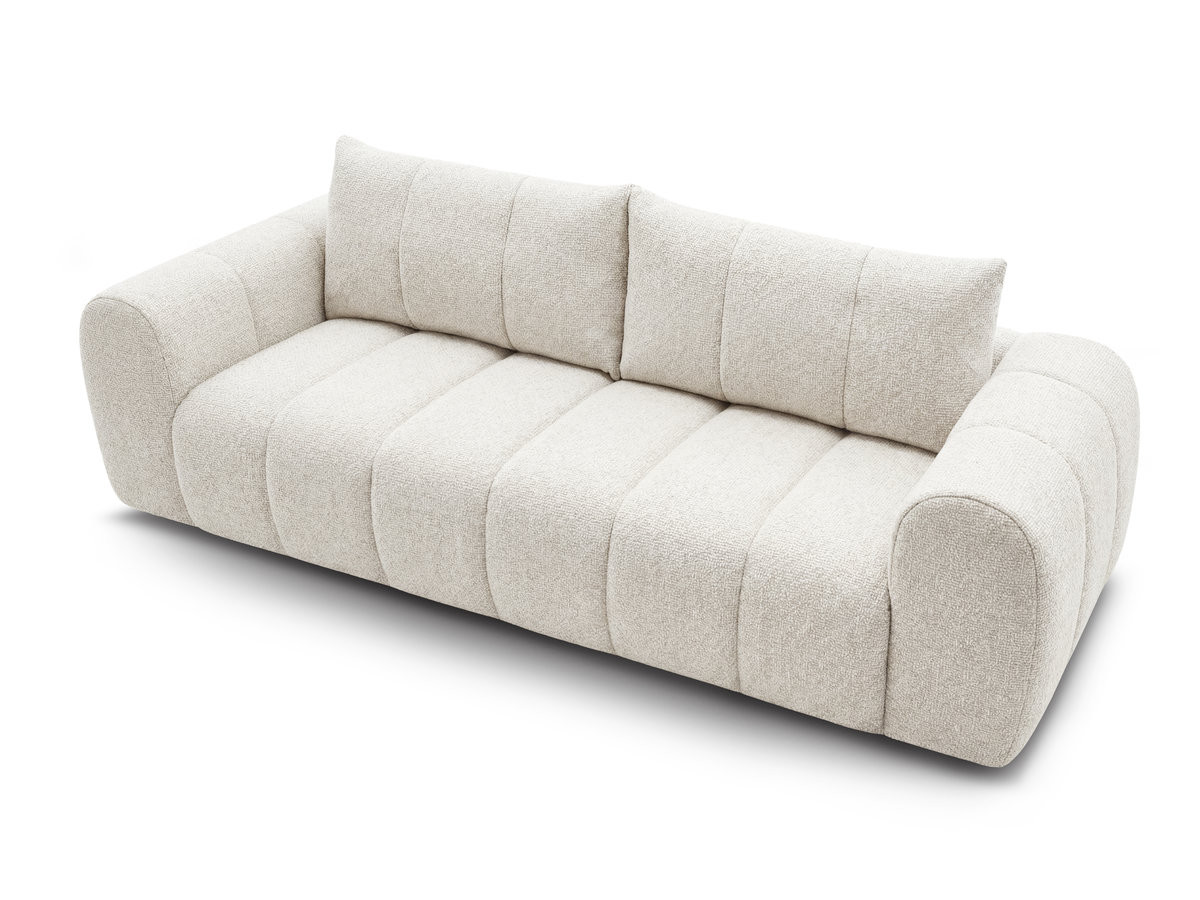 Canapé droit fixe 3 places NESTY tissu chiné