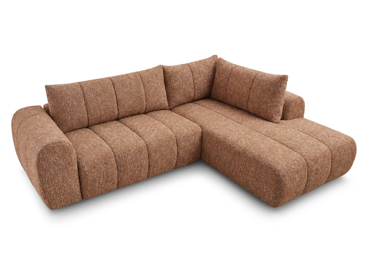 NESTY vaste L-vormige hoekbank in gemêleerde stof