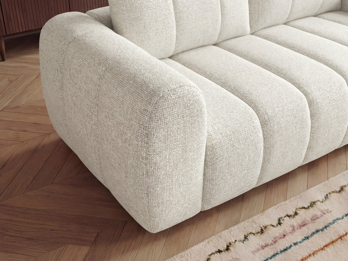 Canapé d'angle L NESTY chiné beige — vue 6