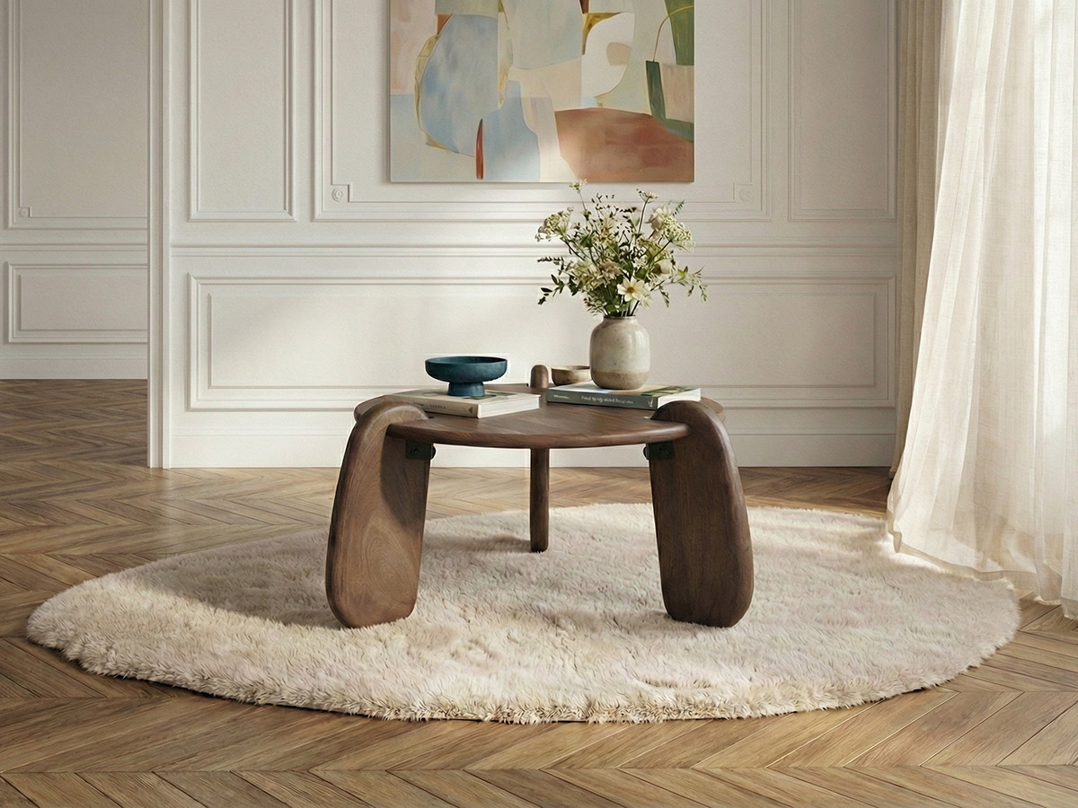 HELIO ronde salontafel 80 cm massief mangohout