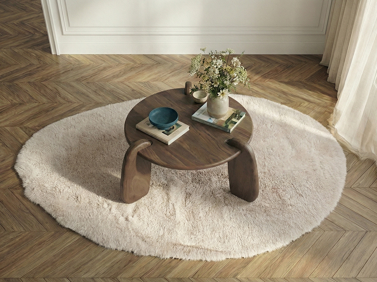 HELIO ronde salontafel 80 cm massief mangohout