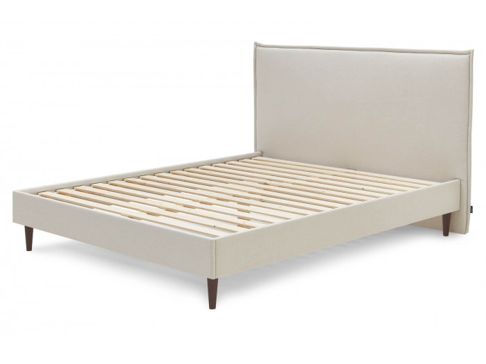 Structure de lit SARY avec lattes massives pieds bois wengé 180 x 200 cm