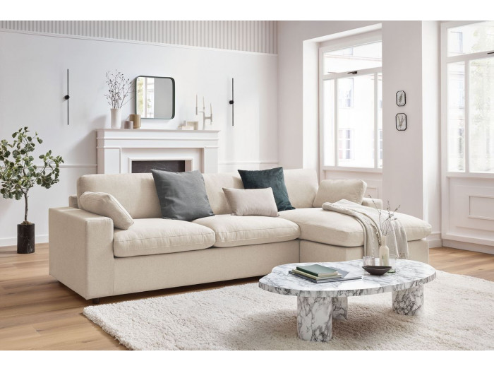 Canapé d'angle fixe compact réversible BELAIR