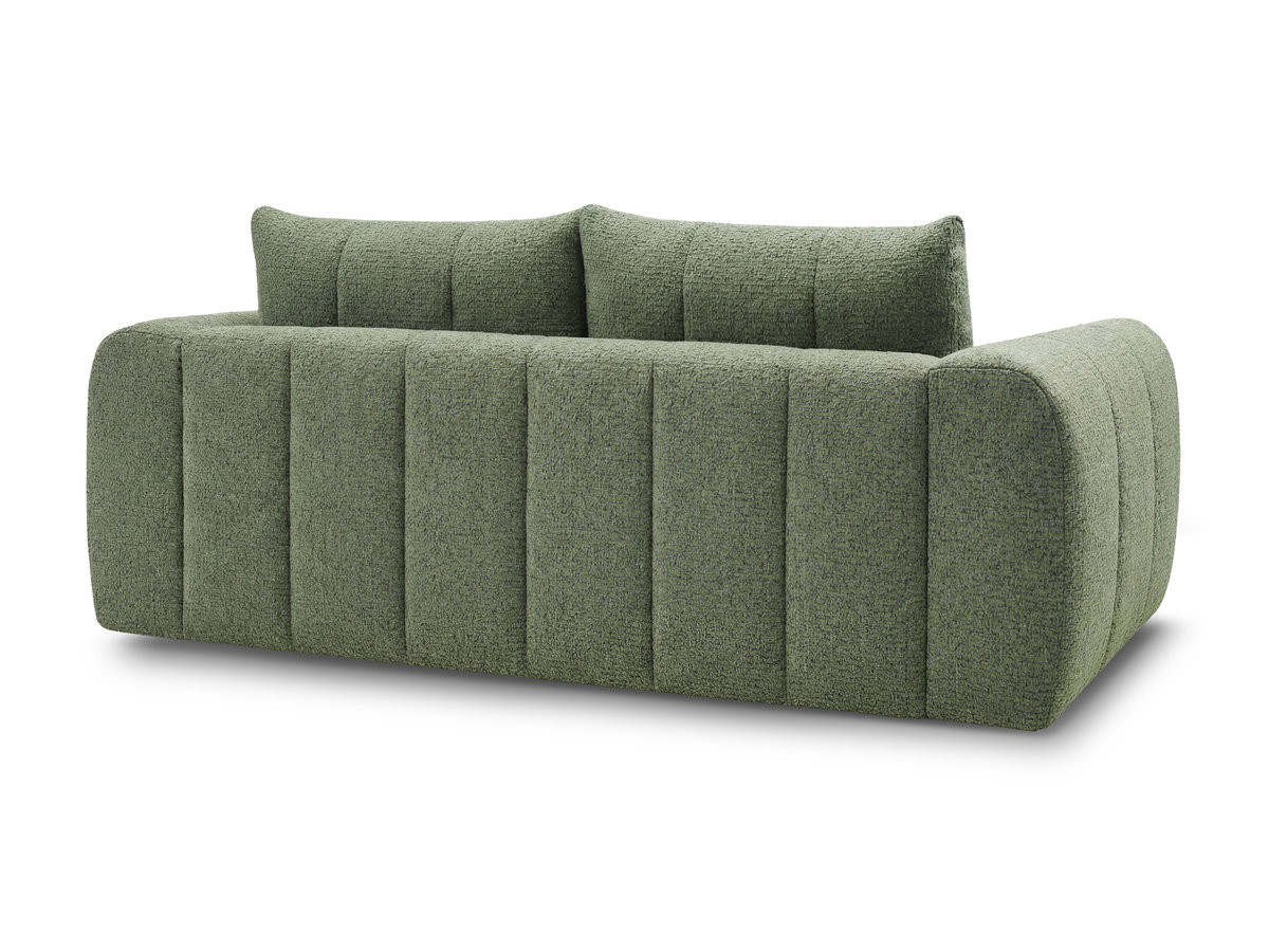 NESTY 3-zits vaste rechte bank in gemêleerde stof