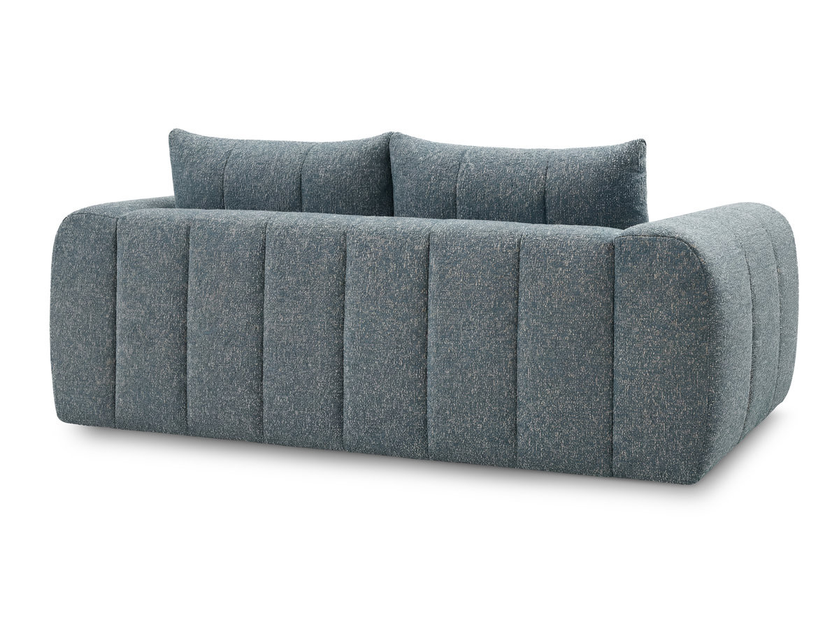 NESTY 3-zits vaste rechte bank in gemêleerde stof