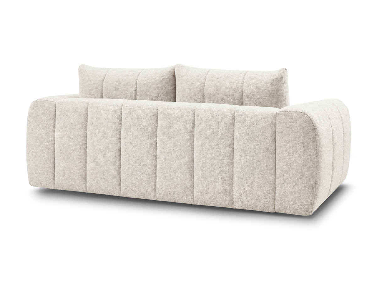 Canapé droit fixe 3 places NESTY tissu chiné