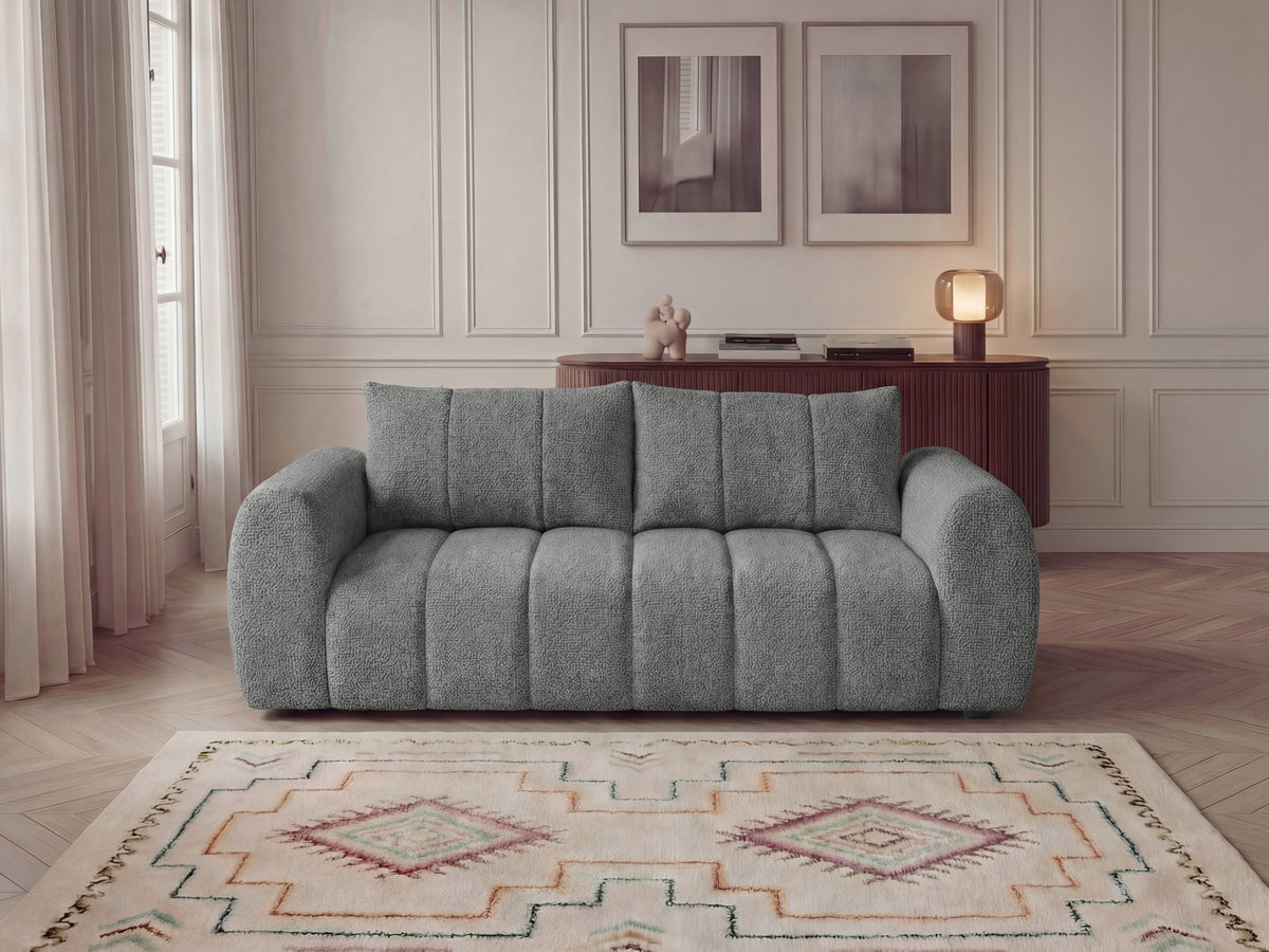 Canapé droit 3 places NESTY chiné gris foncé — vue 4