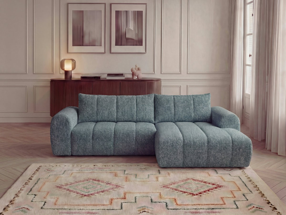 Canapé d'angle NESTY chiné bleu — vue 4