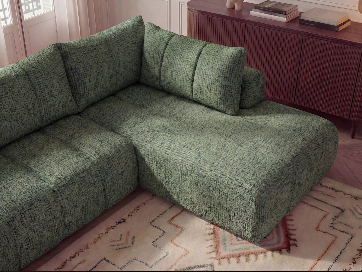 NESTY vaste panoramabank in gemêleerde stof