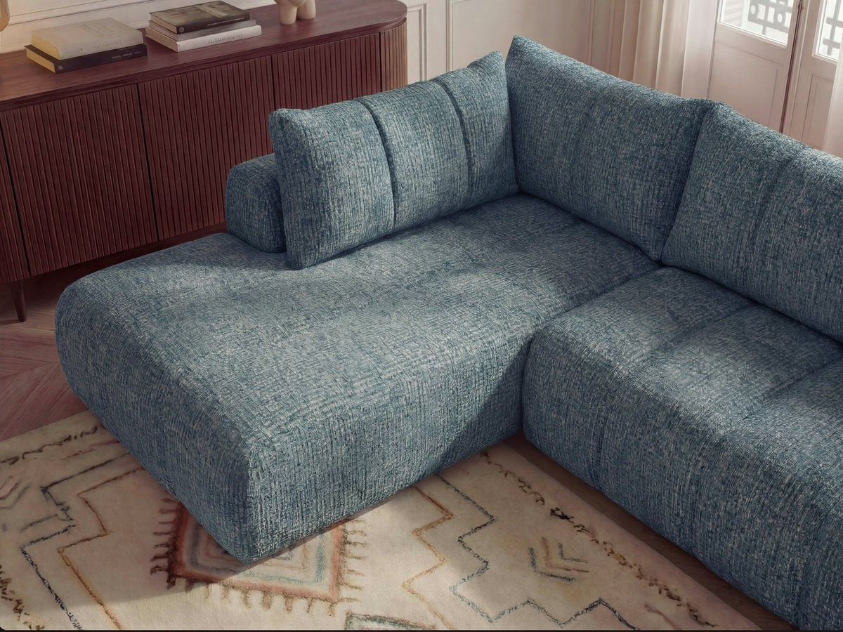 Canapé panoramique fixe NESTY tissu chiné