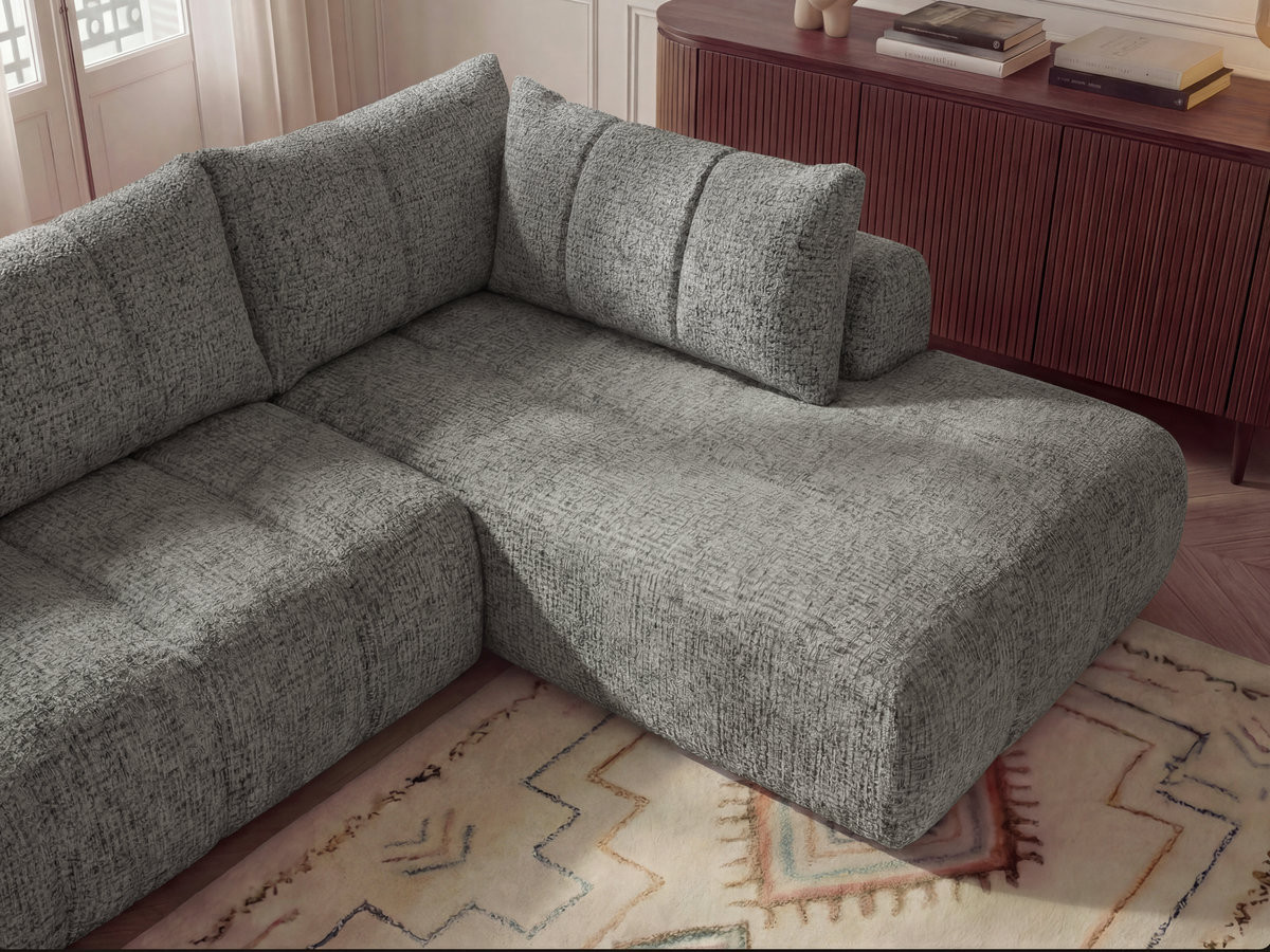 NESTY vaste panoramabank in gemêleerde stof