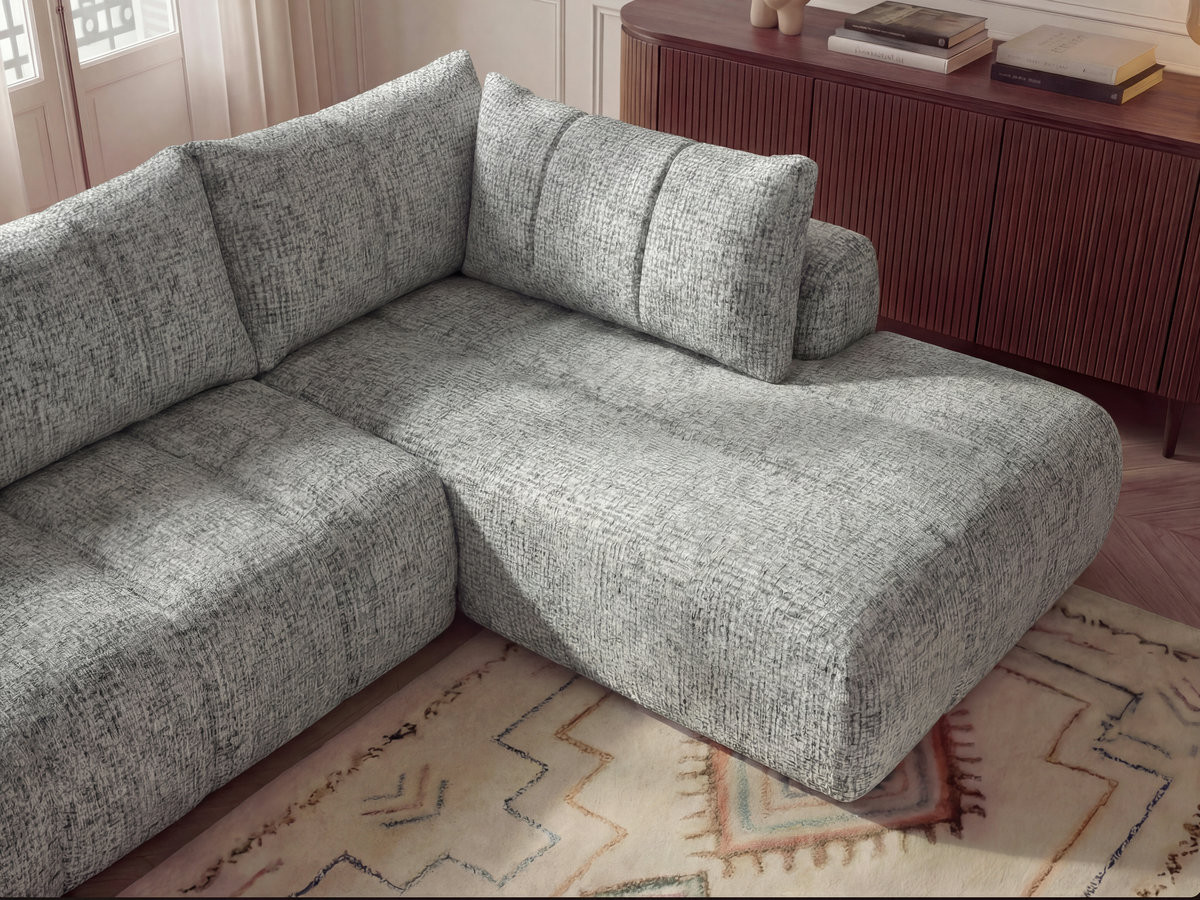 NESTY vaste panoramabank in gemêleerde stof