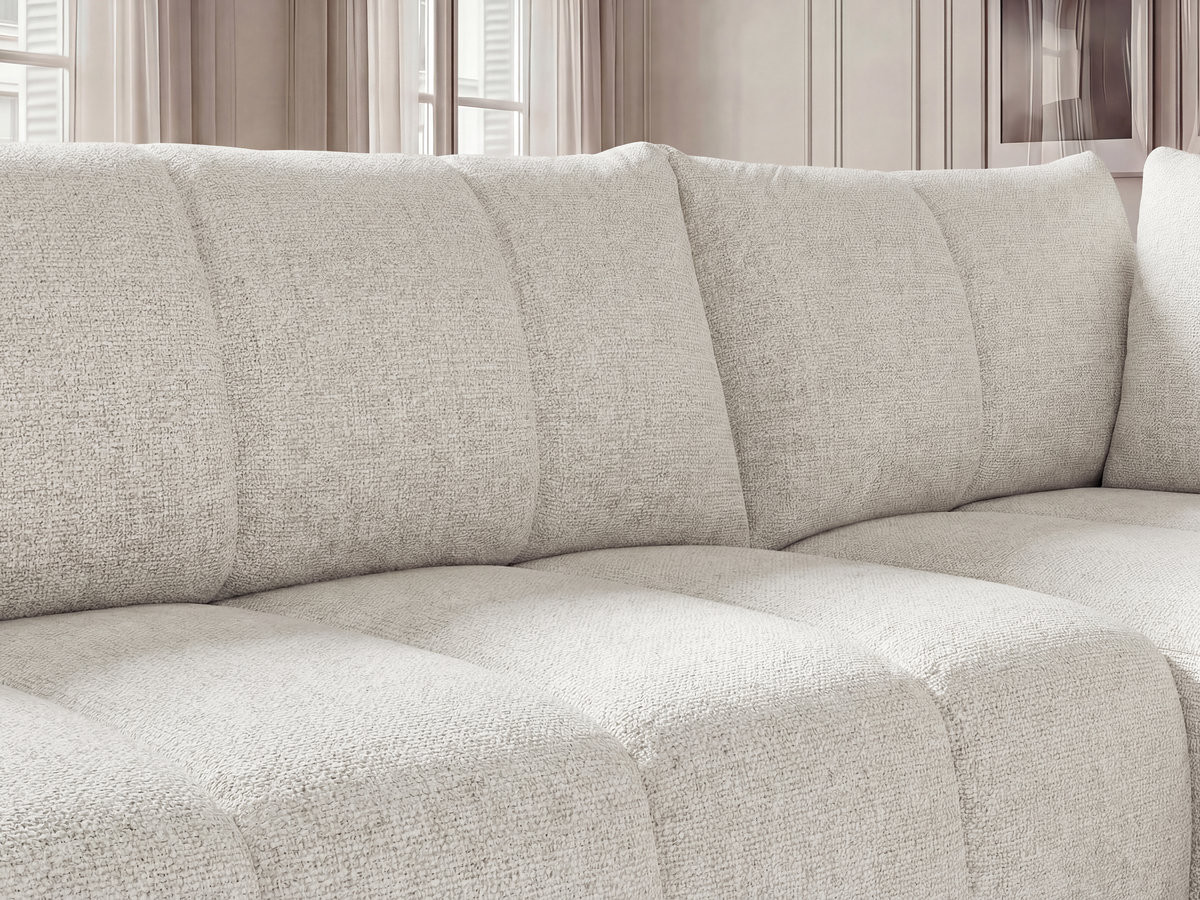 NESTY vaste L-vormige hoekbank in gemêleerde stof