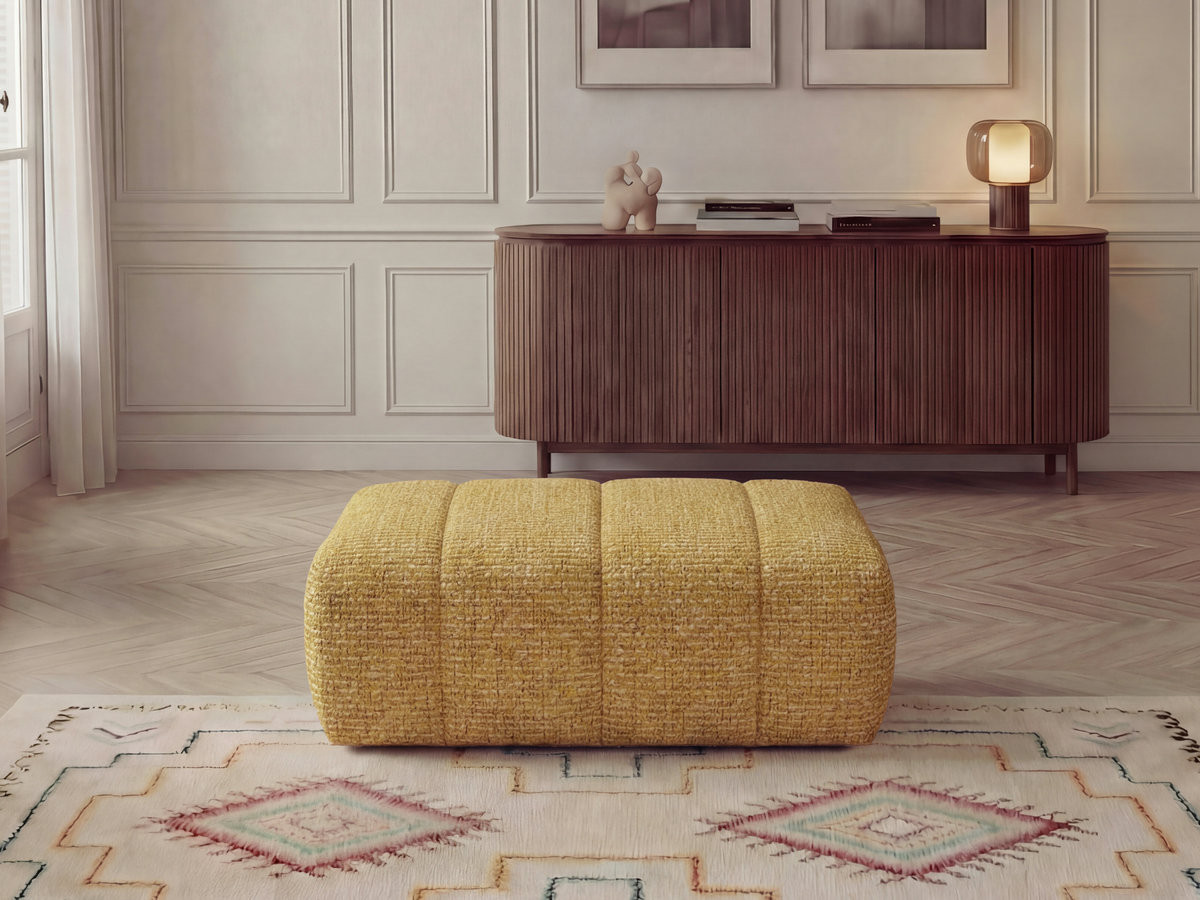 Pouf NESTY chiné jaune — vue 4