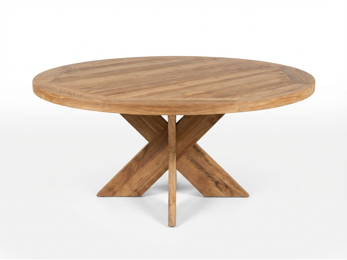 Table de jardin D.150 cm LUNE bois de teck