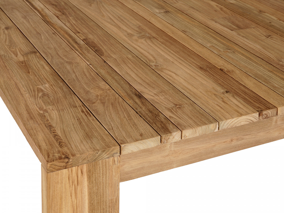LOMBOK tuinset met tafel van 200 cm + 6 teakhouten stoelen