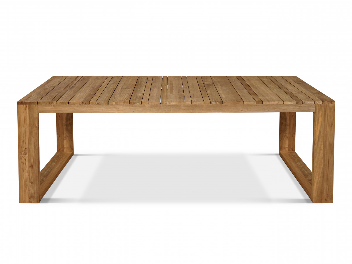 LOMBOK tuinset met tafel van 200 cm + 6 teakhouten stoelen