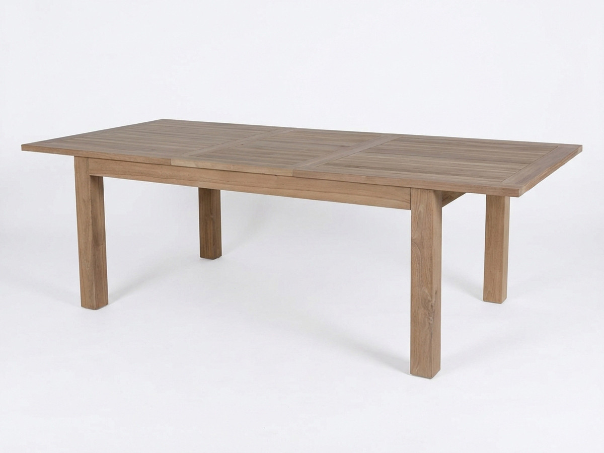 Uitschuifbare tuintafel POSITANO, 200 tot 260 cm, teakhout