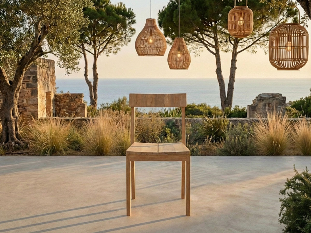 Ensemble de jardin POSITANO avec table extensible 200 à 260 cm + 8 chaises bois de teck