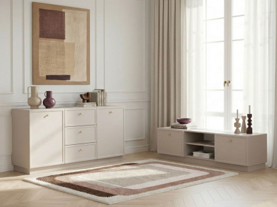 Ensemble LORINA avec buffet 150 cm + meuble TV 150 cm poignées or