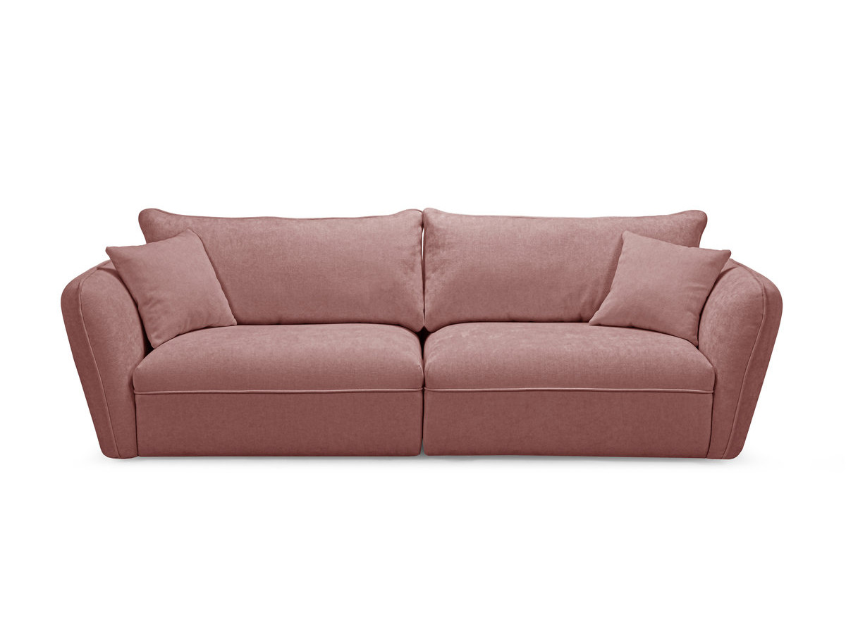 Canapé droit fixe 3 places LUIGI tissu lisse