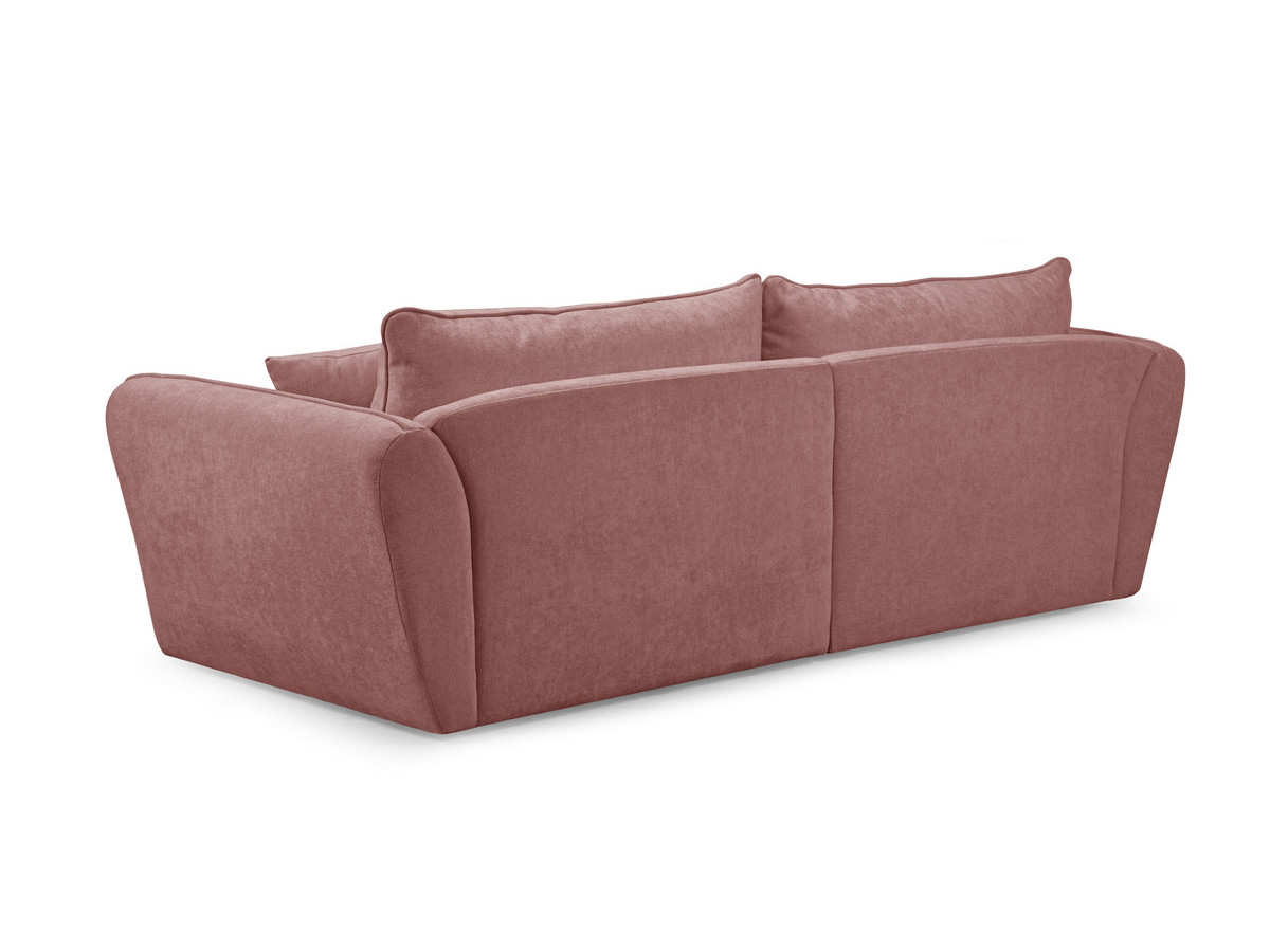 LUIGI 3-zits vaste rechte bank in gestructureerde stof