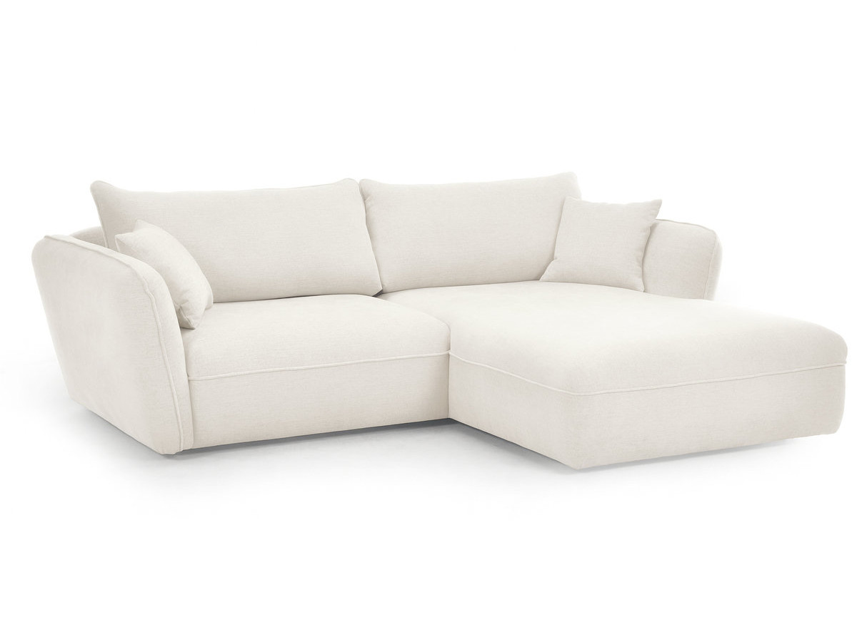 Canapé d'angle LUIGI lisse blanc — vue 3