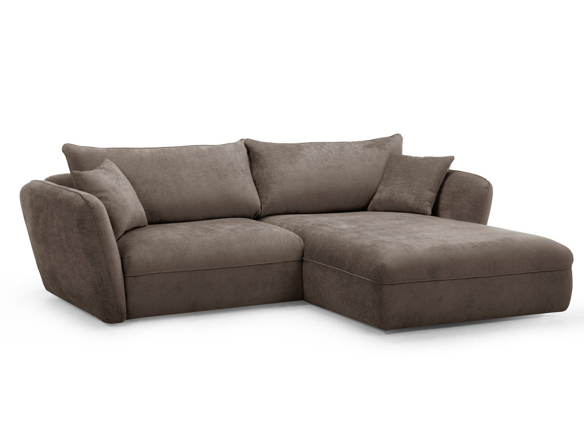 Canapé d'angle LUIGI lisse taupe — vue 3