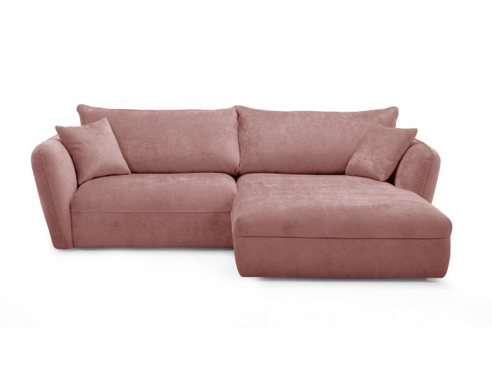 Canapé d'angle fixe LUIGI tissu texturé