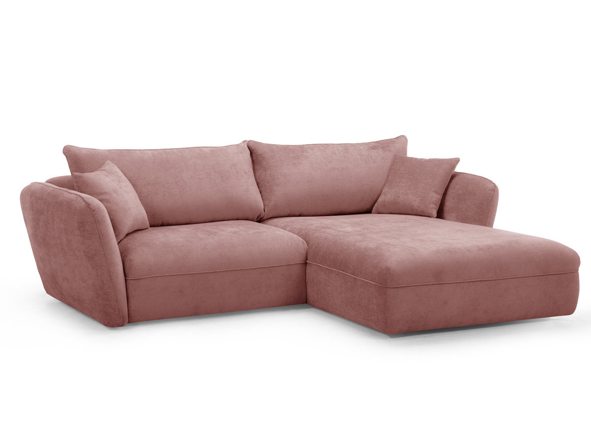 Canapé d'angle LUIGI lisse rose — vue 3