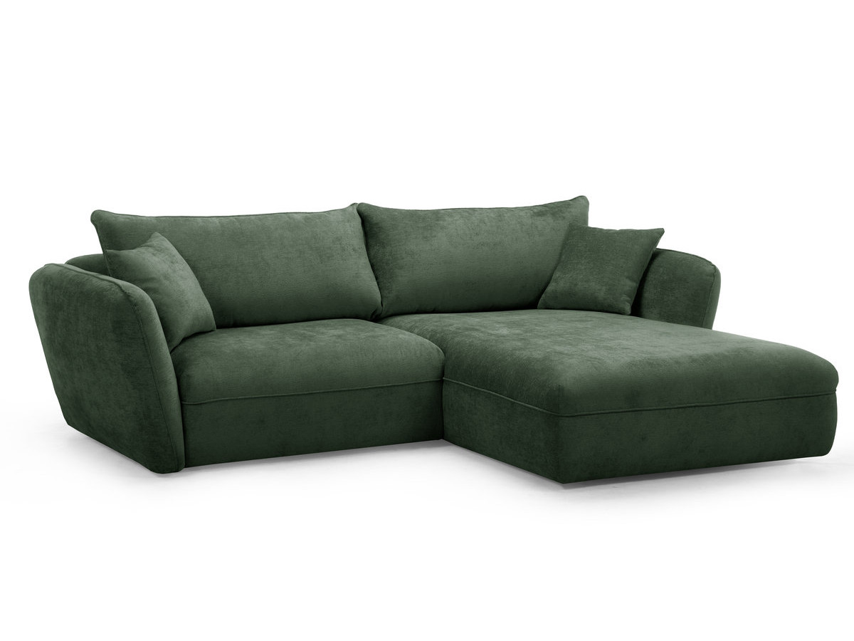 Canapé d'angle LUIGI texturé vert — vue 3