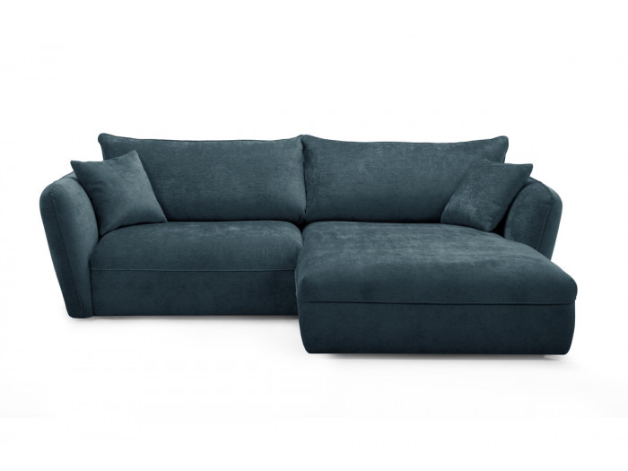 Canapé d'angle fixe LUIGI tissu texturé
