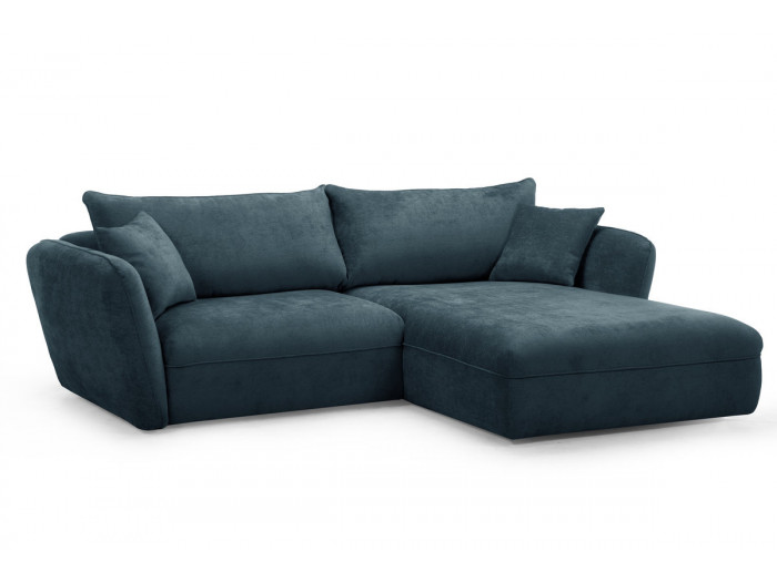 Canapé d'angle fixe LUIGI tissu texturé