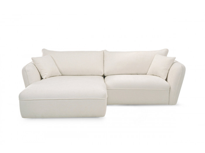 Canapé d'angle fixe LUIGI tissu texturé